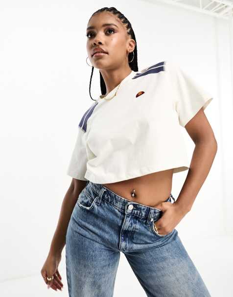 ellesse - Iva - T-shirt crop top - Blanc cassé - view 1