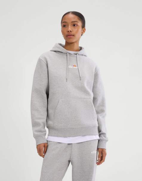 ellesse Jazana 2 long sleeve over head hoodie in light grey marl - view 1