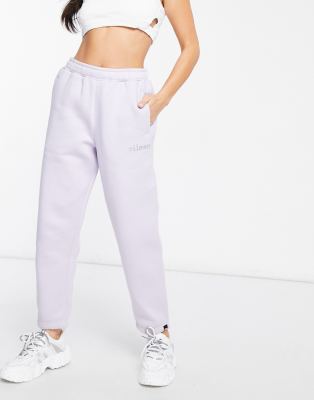 ellesse joggers with diamante logo in lilac- exclusive to ASOS