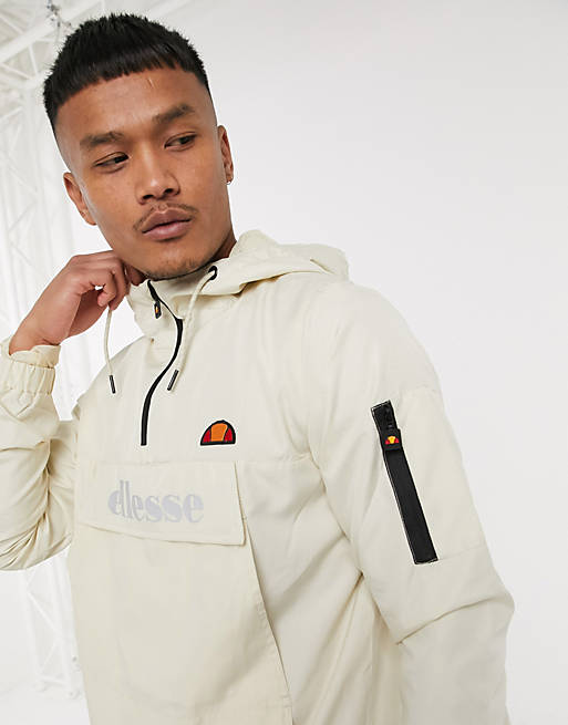 ellesse Joli utility overhead reflective jacket in stone exclusive at ...