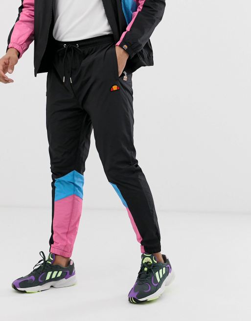 Ellesse colour block shop woven track pants