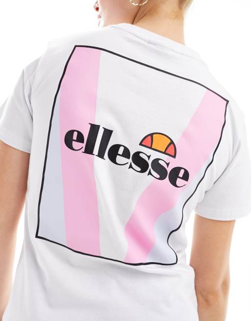 ellesse – Juentos – Biały T-shirt z nadrukiem na plecach, 3 z 4
