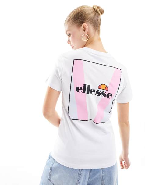 ellesse - Juentos - T-shirt bianca con stampa sul retro - view 1