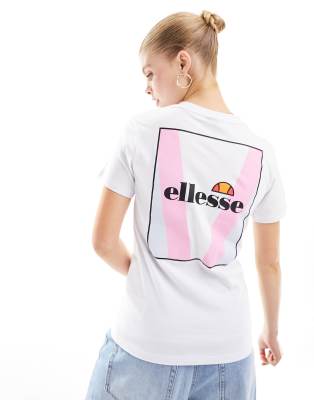 ellesse - Juentos - T-Shirt in Weiß mit Rückenprint