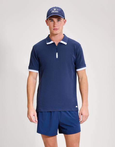 ellesse Kelvias polo in navy/white - view 1