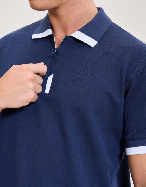 ellesse Kelvias polo in navy/white, 3 of 4