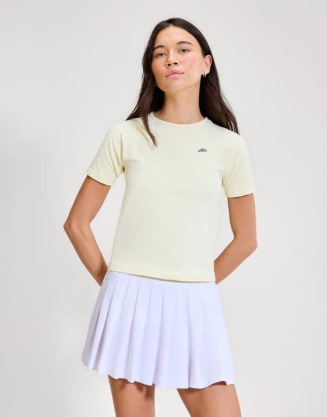 ellesse La bella ss fitted t-shirt in light yellow - view 1