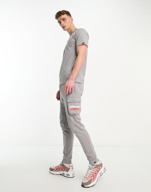 ellesse Labico cargo joggers in grey ASOS