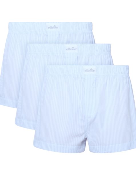 ellesse Labotte 3 pack boxer short in white/light blue - view 1