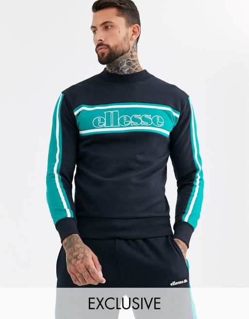 ellesse Lampone high neck sweat in black exclusive at ASOS | ASOS