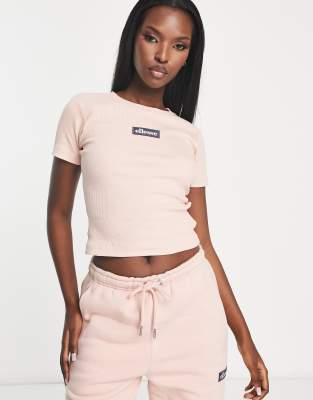 Ellesse Landrea Crop T-shirt In Pink