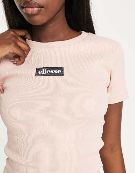 ellesse Landrea crop t-shirt in pink ASOS