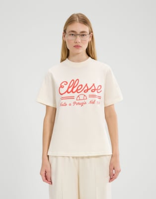 Ellesse L'anse Short Sleeve T-shirt In White