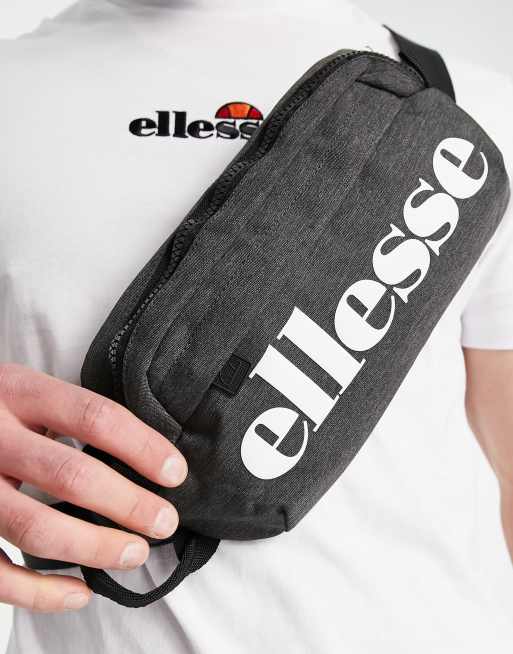 ellesse large logo fanny pack in gray