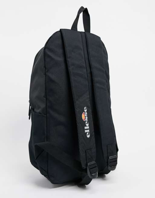 ellesse large reflective logo backpack in black