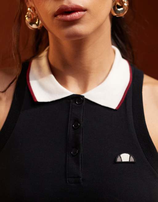 エレッセ Ellesse 【 Cropped Vest Women 】 ファッション レディースファッション トップス タンクトップ レディース Ellesse Latoya cropped vest in black | ASOS