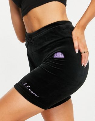 ellesse legging shorts with logo in black