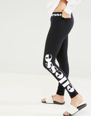 ellesse leggings with leg logo print