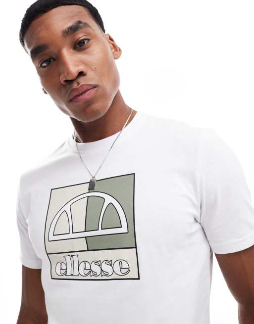 ellesse - Leondino - T-shirt met print op de borst in wit