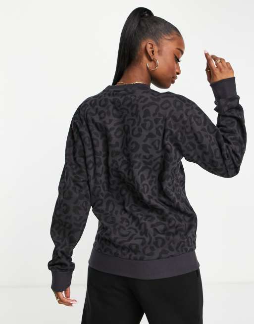 Black leopard print sweatshirt new arrivals