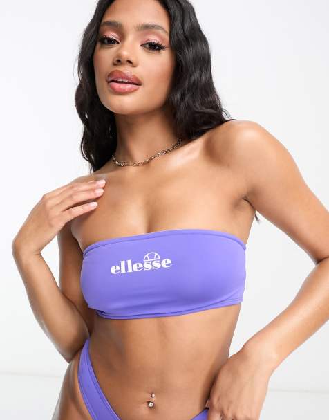 ellesse Letti bikini bandeau top in purple