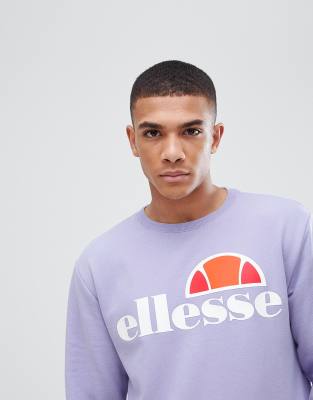 Ellesse – Lila Sweatshirt mit großem 