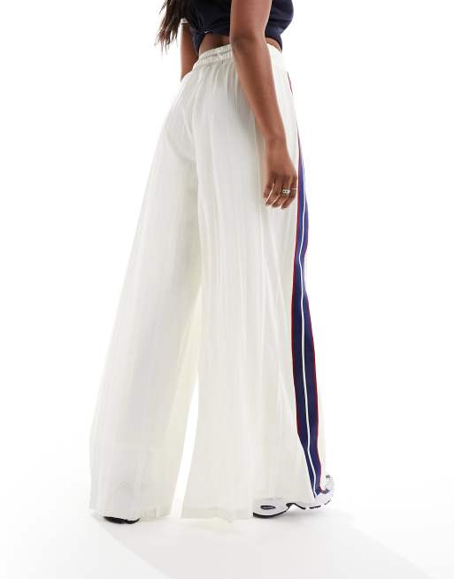 ellesse Lillie wide leg track pants in off white | ASOS