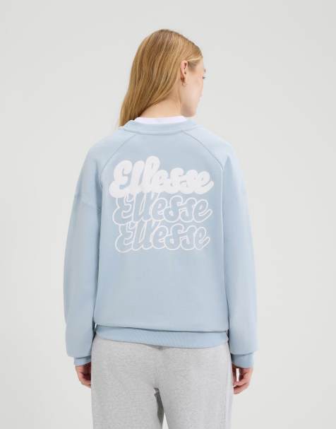 ellesse Lo sbuffo long sleeve graphic sweatshirt in light blue