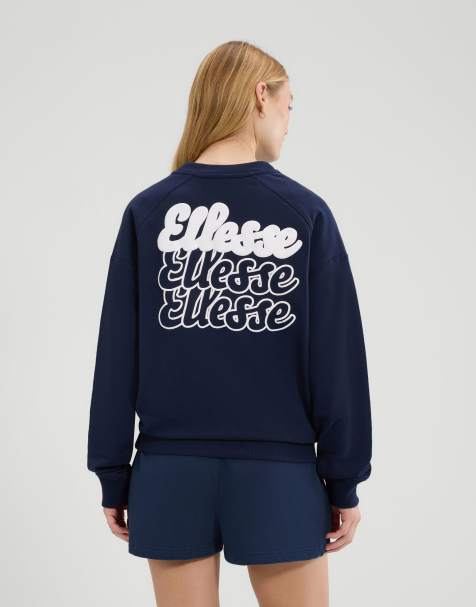 ellesse Lo sbuffo long sleeve graphic sweatshirt in navy