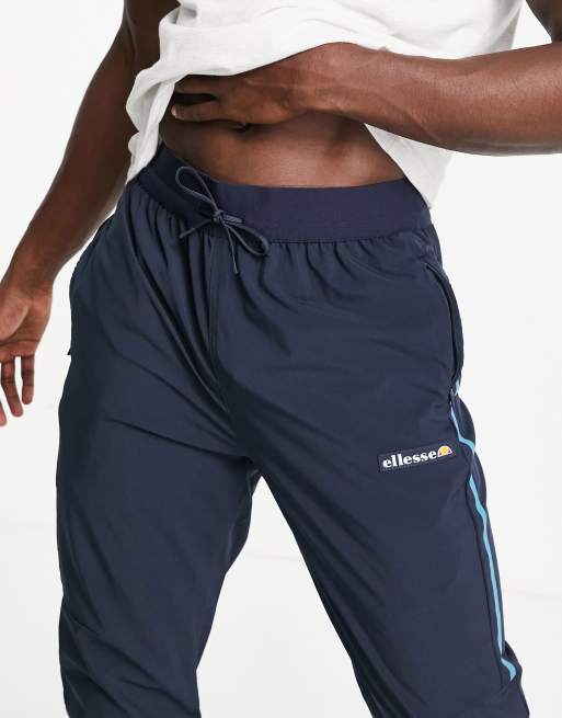 ellesse logo jersey joggers in navy | ASOS