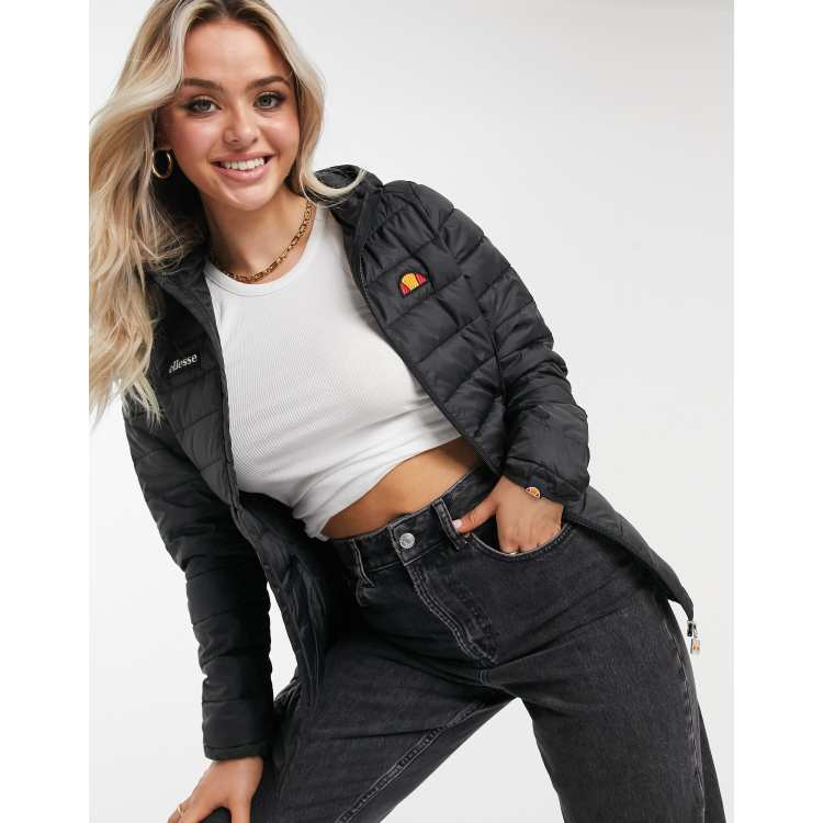 ellesse Lombardy padded jacket in black | ASOS