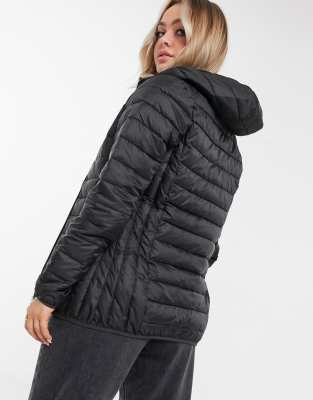 ellesse padded jacket with hood in black
