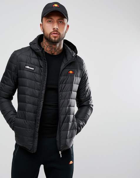 ellesse Lombardy padded jacket in black - view 1