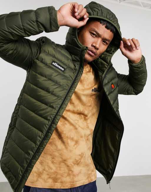 ellesse Lombardy padded jacket in khaki