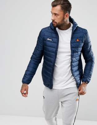 ellesse Lombardy padded jacket in navy 