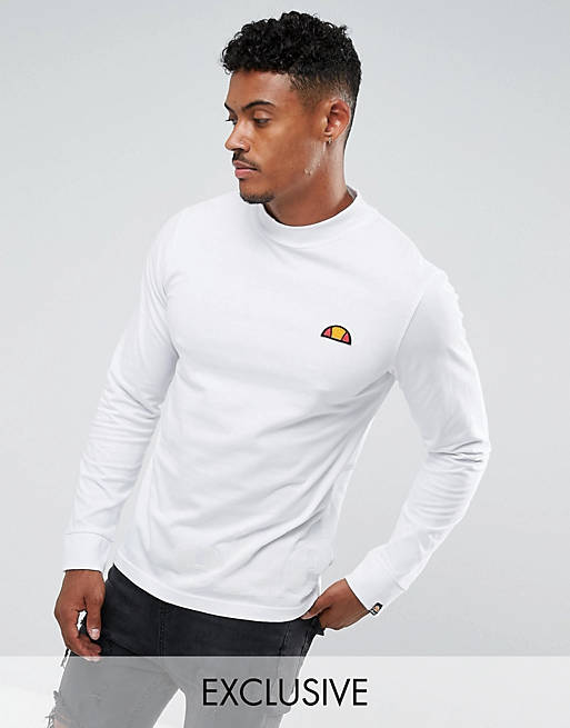 Buitengewoon Napier Hoopvol ellesse Long Sleeve T-Shirt With Large Logo In White | ASOS