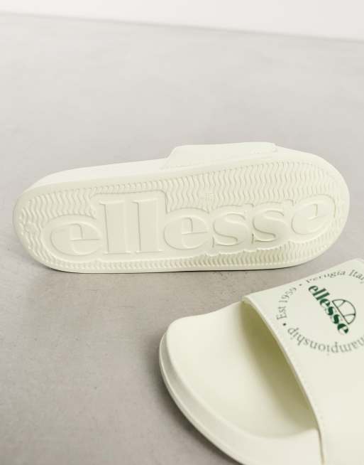 ellesse LS57 sliders in white and green ASOS