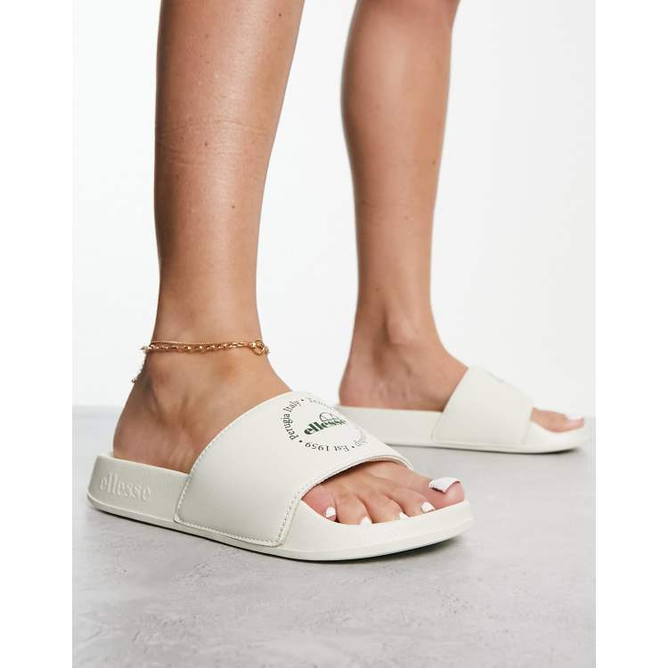 ellesse LS57 slides in white and green ASOS