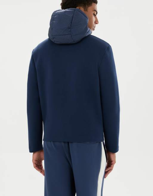 ellesse Lupone hybrid jacket in navy, 3 of 3