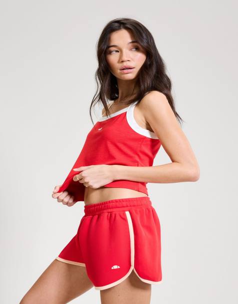 ellesse Magliano vest top in red/off white