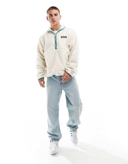 ellesse - Maracuta - Fleece met korte rits in gebroken wit