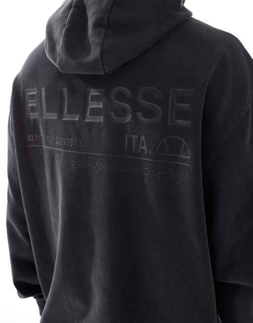 ellesse – Marotta – Kapuzenpullover in Schwarz, 4 von 4