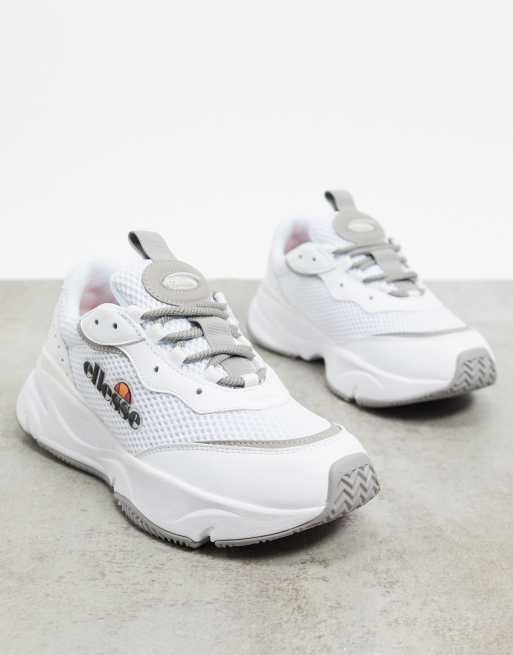 Ellesse Massello chunky trainers in white with logo