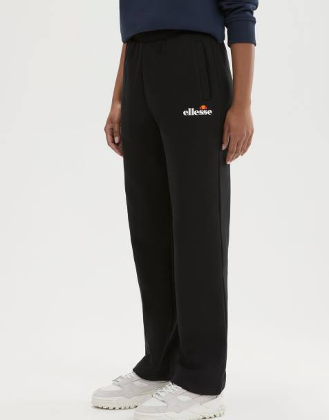 ellesse Mazara open hem jog pants in black - view 1
