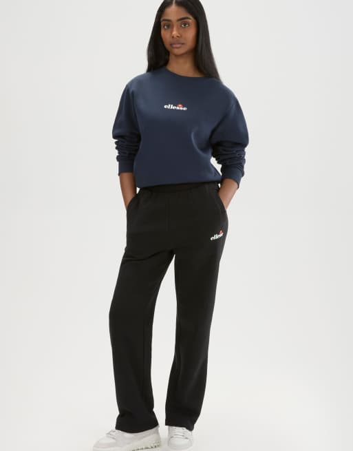 ellesse Mazara open hem jog pants in black, 4 of 4
