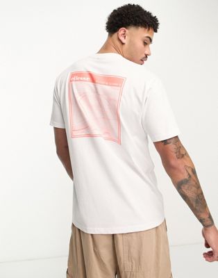 ellesse Meta t-shirt with pink back print in white