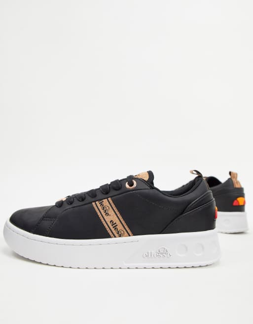 Ellesse - Mezzaluna - Leren sneakers in zwart, 2 van 4