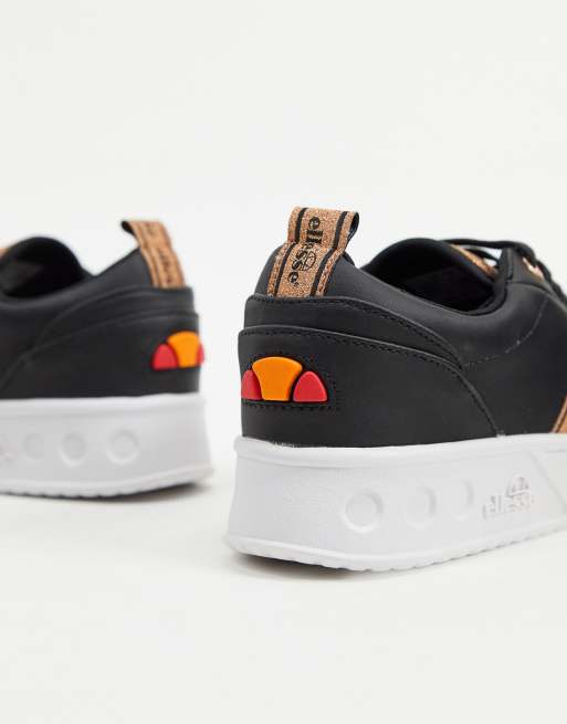 Ellesse - Mezzaluna - Sneakers nere in pelle, 4 di 4