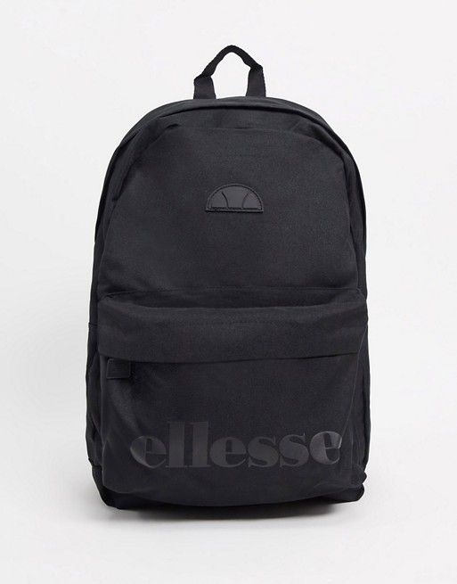 ellesse monochrome logo backpack in black