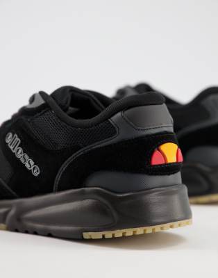 black ellesse trainers